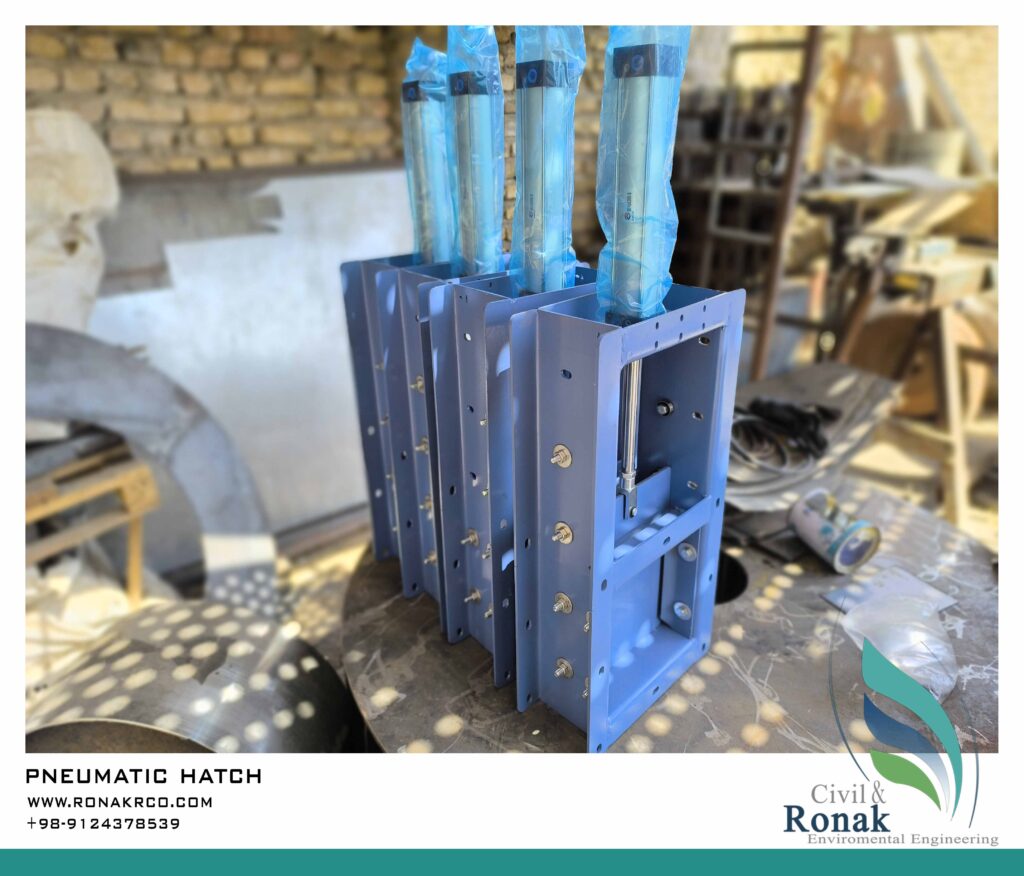 نصب دریچه کشویی پنوماتیک در زیر سیلوی ذخیره‌سازی مواد